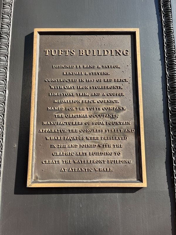 Tufts Building Marker. Click for full size. Tufts Building Marker image. Click for full size.