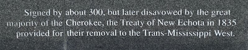 Treat of New Echota Marker. Click for full size. Treat of New Echota Marker image. Click for full size.