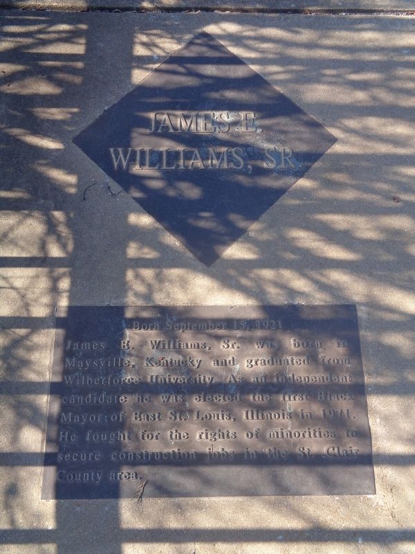 James E. Williams, Sr. Marker. Click for full size. James E. Williams, Sr. Marker image. Click for full size.