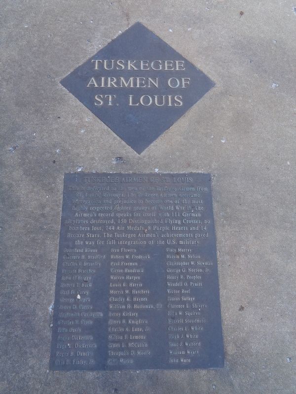 Tuskegee Airmen of St. Louis Marker. Click for full size. Tuskegee Airmen of St. Louis Marker image. Click for full size.