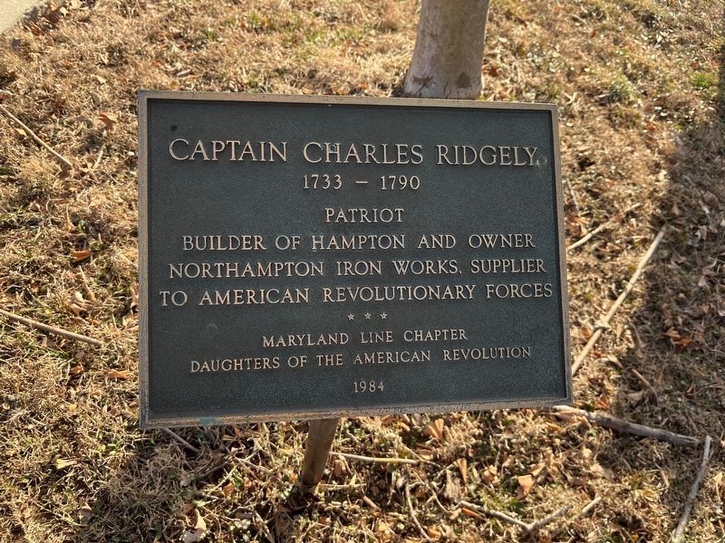 Captain Charles Ridgely Marker image. Click for full size.