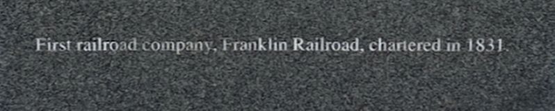 Franklin Railroad Marker. Click for full size. Franklin Railroad Marker image. Click for full size.