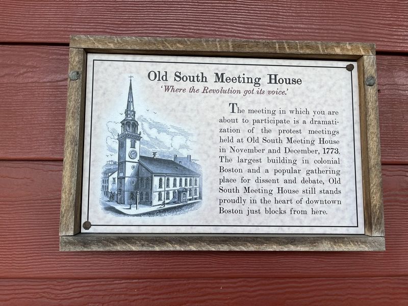 Old South Meeting House Marker image. Click for full size.