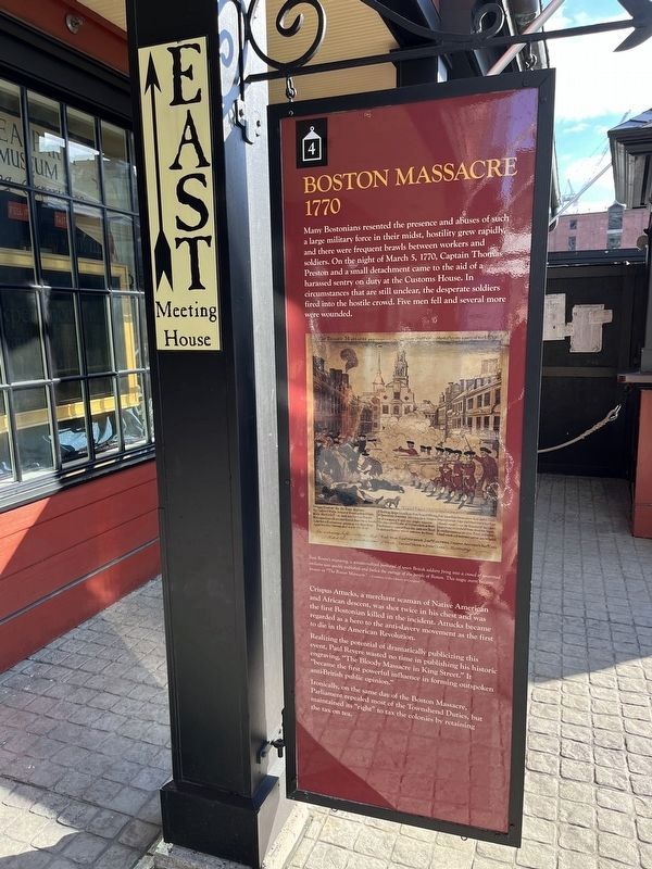 Boston Massacre 1770 side of the marker image. Click for full size.
