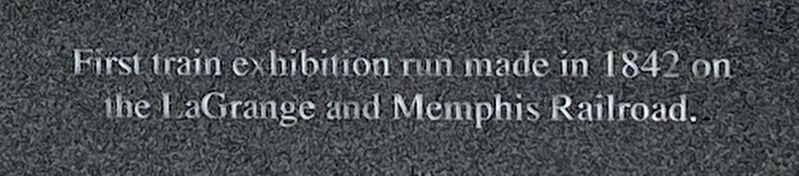 First train exhibition run Marker. Click for full size. First train exhibition run Marker image. Click for full size.