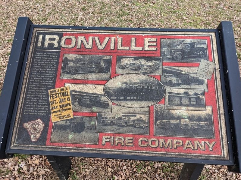Ironville Fire Company Marker image. Click for full size.