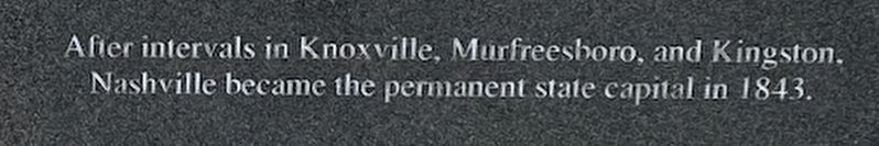 Tennessee Capital Marker. Click for full size. Tennessee Capital Marker image. Click for full size.