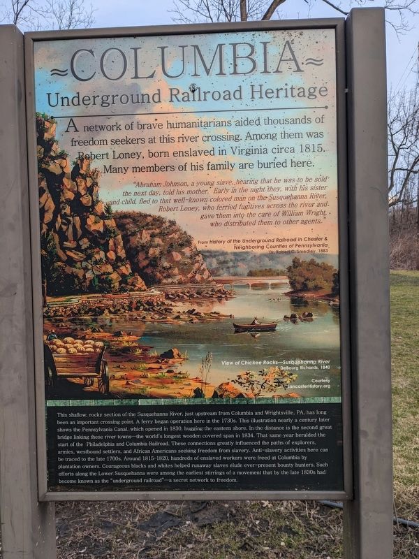 Columbia Underground Railroad Heritage Marker image. Click for full size.