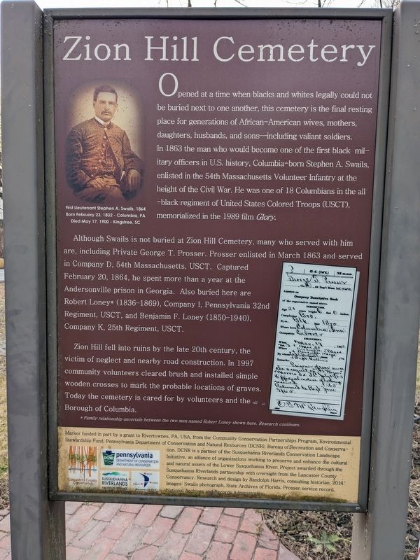 Zion Hill Cemetery Marker image. Click for full size.