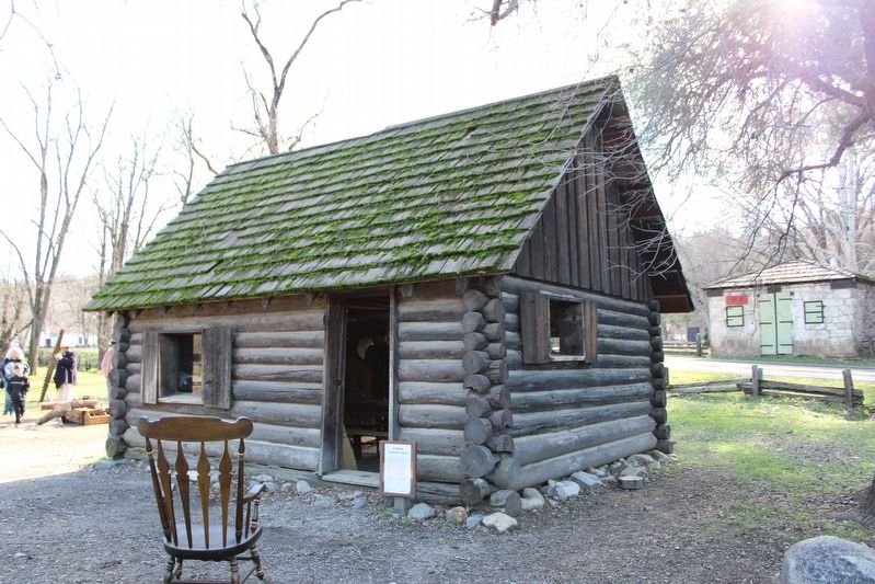 Mormon Workers Cabin & Marker image. Click for full size.