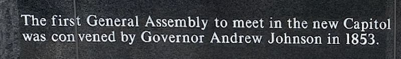 First General Assembly to meet in new Capitol Marker image. Click for full size.