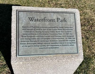 Waterfront Park Marker. Click for full size. Waterfront Park Marker image. Click for full size.
