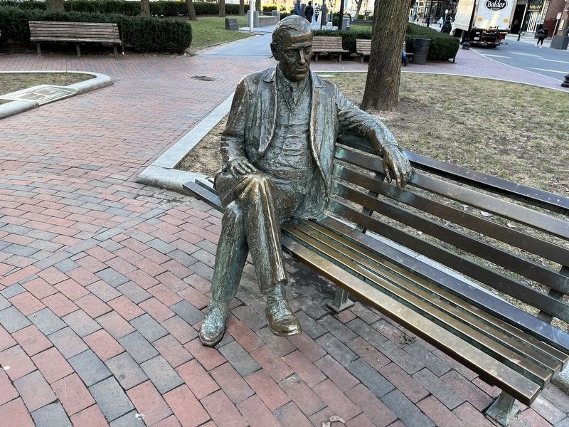 Seated statue of Governor Curley image. Click for full size.