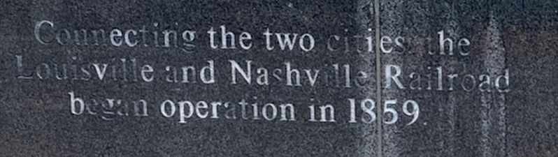 Louisville and Nashville Railroad Marker. Click for full size. Louisville and Nashville Railroad Marker image. Click for full size.