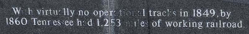 Working Railroads in Tennessee Marker. Click for full size. Working Railroads in Tennessee Marker image. Click for full size.