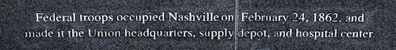 Occupation of Nashville Marker image. Click for full size.