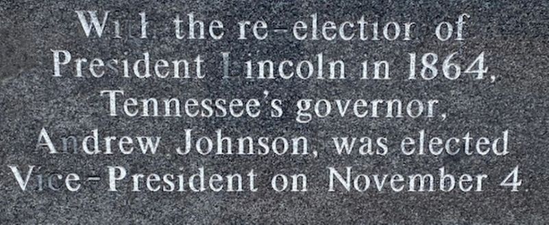 President Lincoln and Vice President Andrew Johnson Marker image. Click for full size.