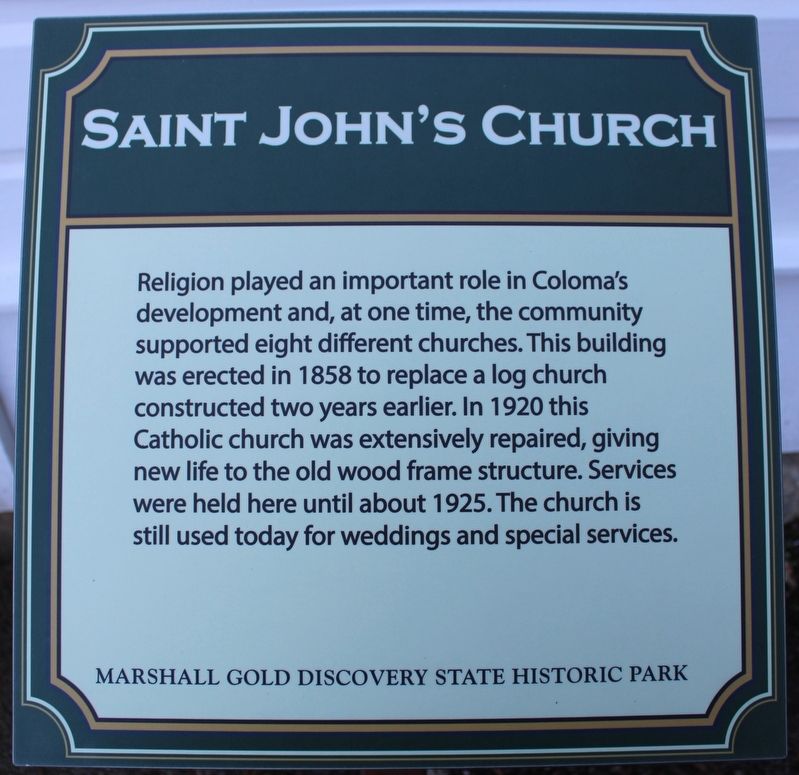Saint John's Church Marker. Click for full size. Saint John's Church Marker image. Click for full size.