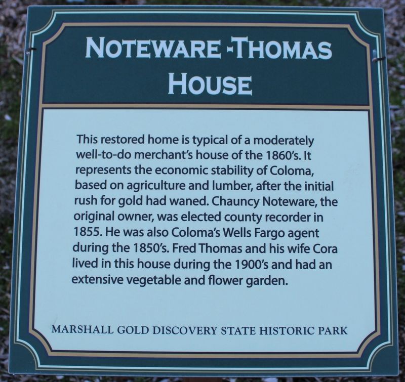 Noteware-Thomas House Marker image. Click for full size.