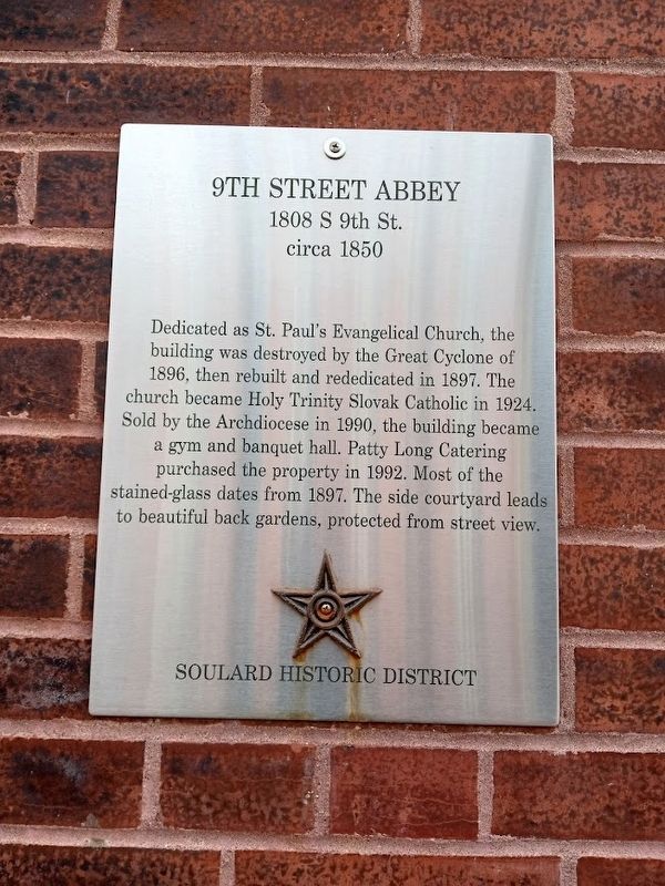 9th Street Abbey Marker image. Click for full size.