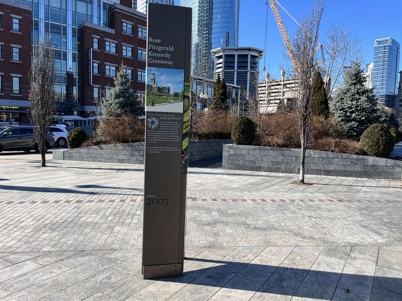 Rose Fitzgerald Kennedy Greenway Marker image. Click for full size.