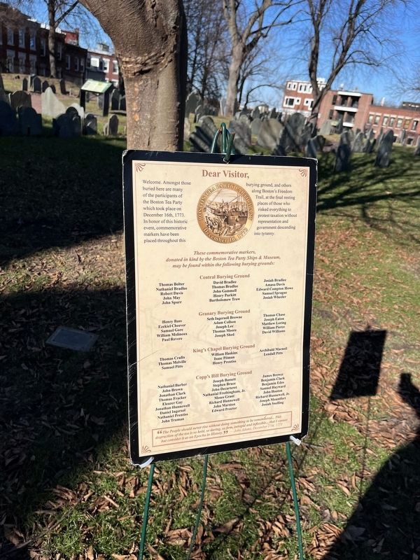 Nearby additional interpretive signage for Copp's Burying Ground. Click for full size. Nearby additional interpretive signage for Copp's Burying Ground image. Click for full size.