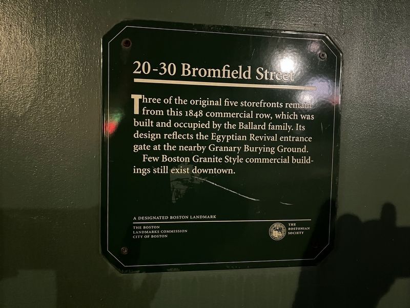 20-30 Bromfield Street Marker image. Click for full size.