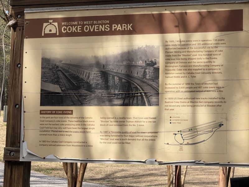 Welcome to West Blocton Coke Ovens Park Marker image. Click for full size.