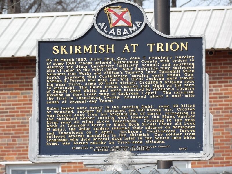 Skirmish at Trion Marker. Click for full size. Skirmish at Trion Marker image. Click for full size.