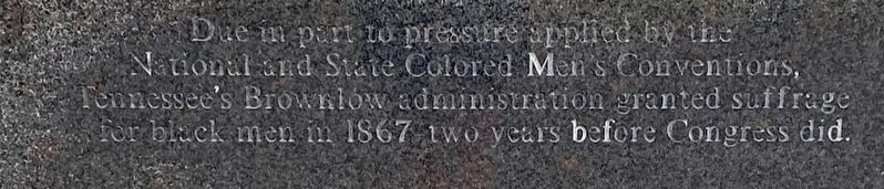 Suffrage for Black men in 1867 Marker. Click for full size. Suffrage for Black men in 1867 Marker image. Click for full size.