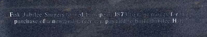 Fisk Jubilee Singers Marker. Click for full size. Fisk Jubilee Singers Marker image. Click for full size.
