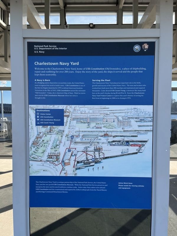 Charlestown Navy Yard Marker image. Click for full size.