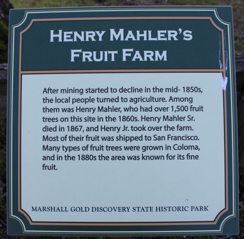Henry Mahler's Fruit Farm Marker image. Click for full size.
