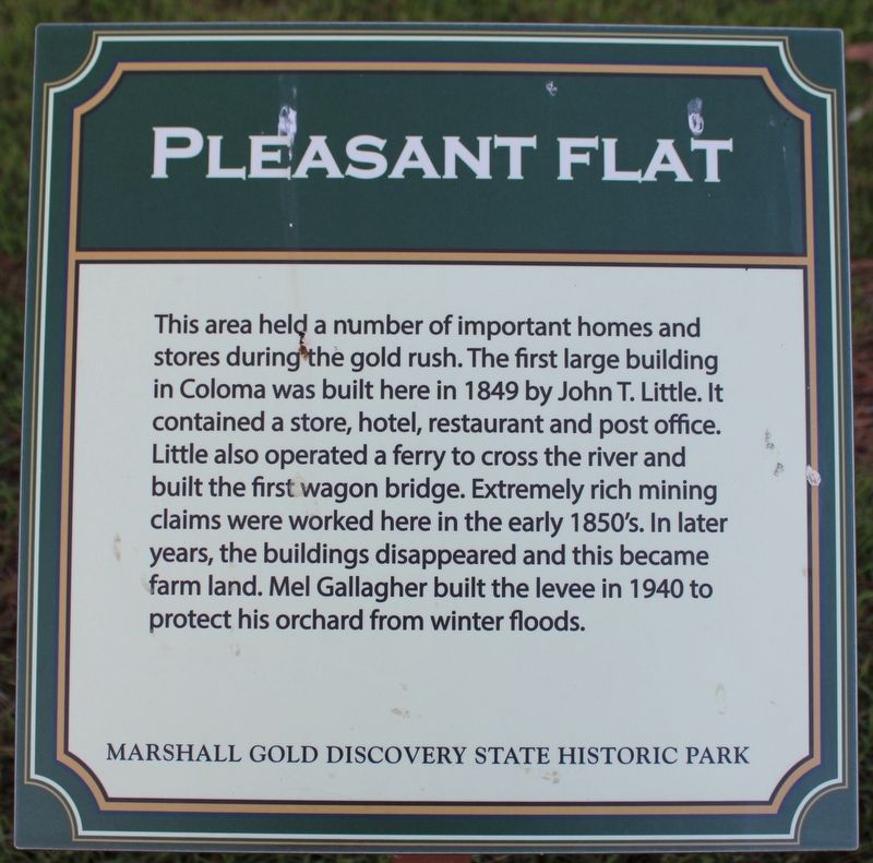 Pleasant Flat Marker. Click for full size. Pleasant Flat Marker image. Click for full size.