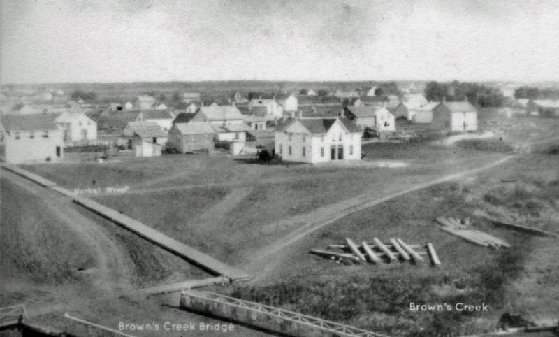 Marker detail: Main Street, 1874. Click for full size. Marker detail: Main Street, 1874 image. Click for full size.