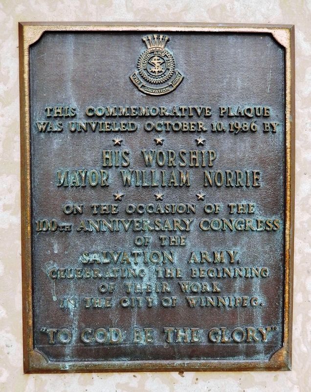 100th Anniversary Plaque<br>(<i>mounted above 1st meeting marker</i>). Click for full size. 100th Anniversary Plaque<br>(<i>mounted above 1st meeting marker</i>) image. Click for full size.