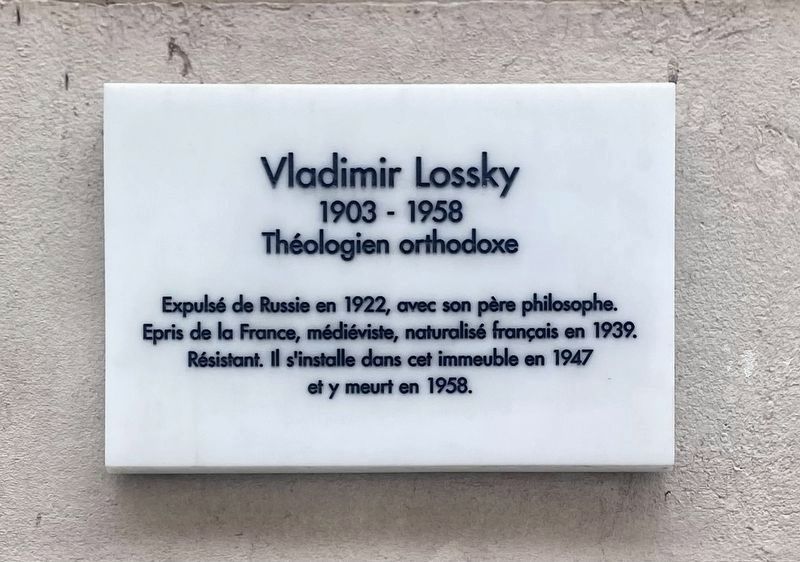 Vladimir Lossky Marker image. Click for full size.