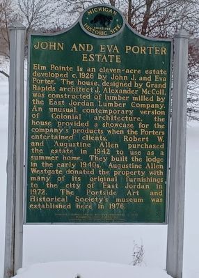 John and Eva Porter Estate Marker image. Click for full size.