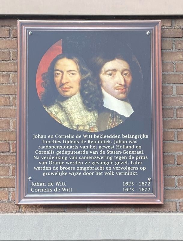 Johan and Cornelis de Witt Marker. Click for full size. Johan and Cornelis de Witt Marker image. Click for full size.