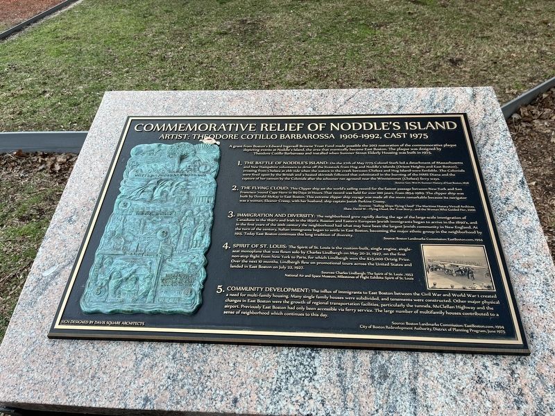 Commemorative Relief of Noddle's Island Marker image. Click for full size.