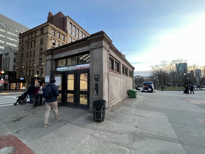 Park Street Subway Station on Boston Common image. Click for full size.