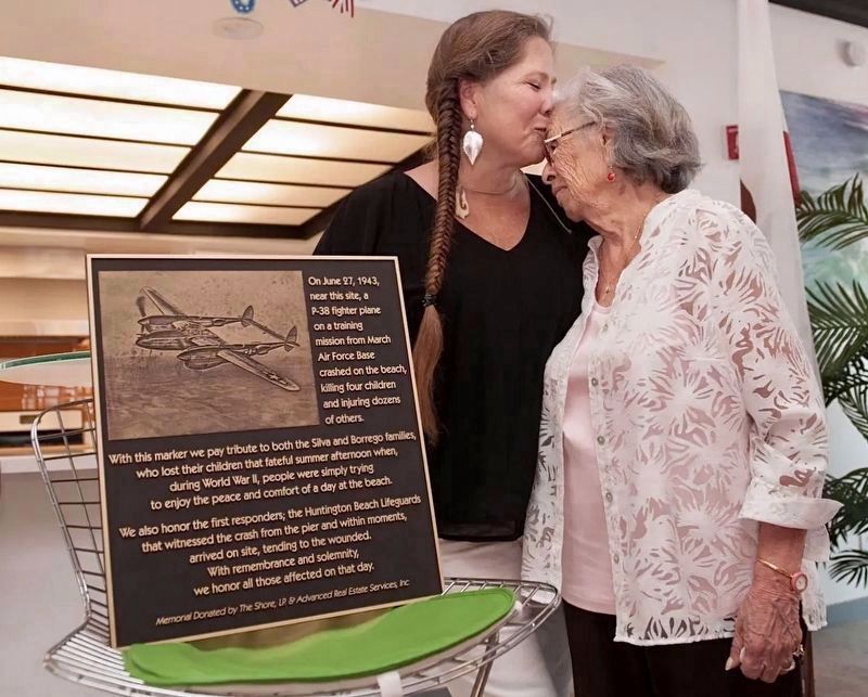 P-38 Memorial Plaque Dedication image. Click for full size.