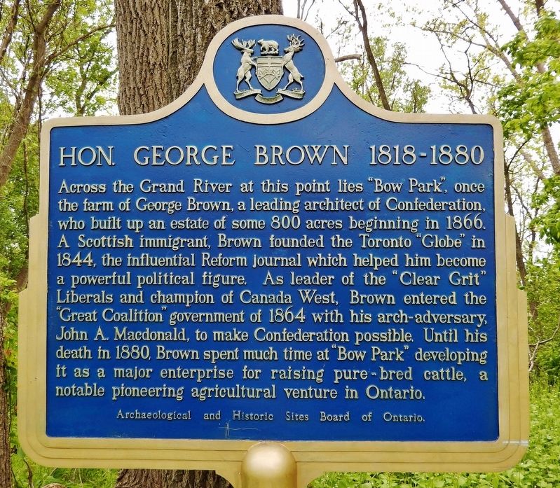 Hon. George Brown 1818-1880 Marker image. Click for full size.