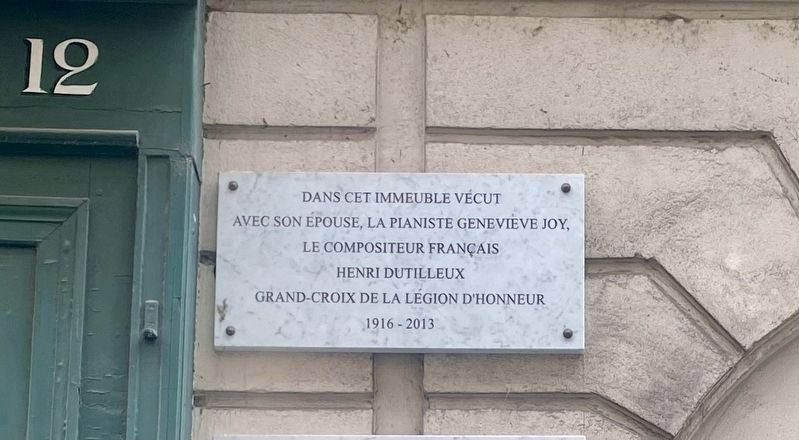 Henri Dutilleux Marker image. Click for full size.