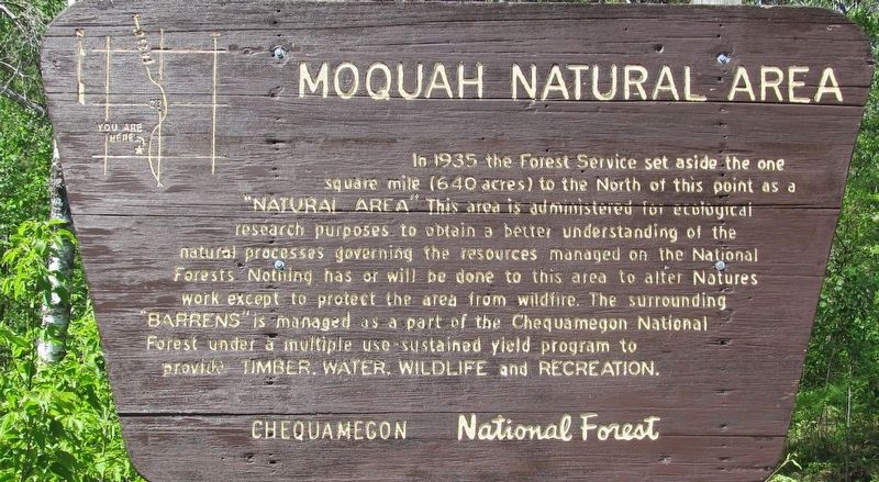 Moquah Natural Area Marker image. Click for full size.