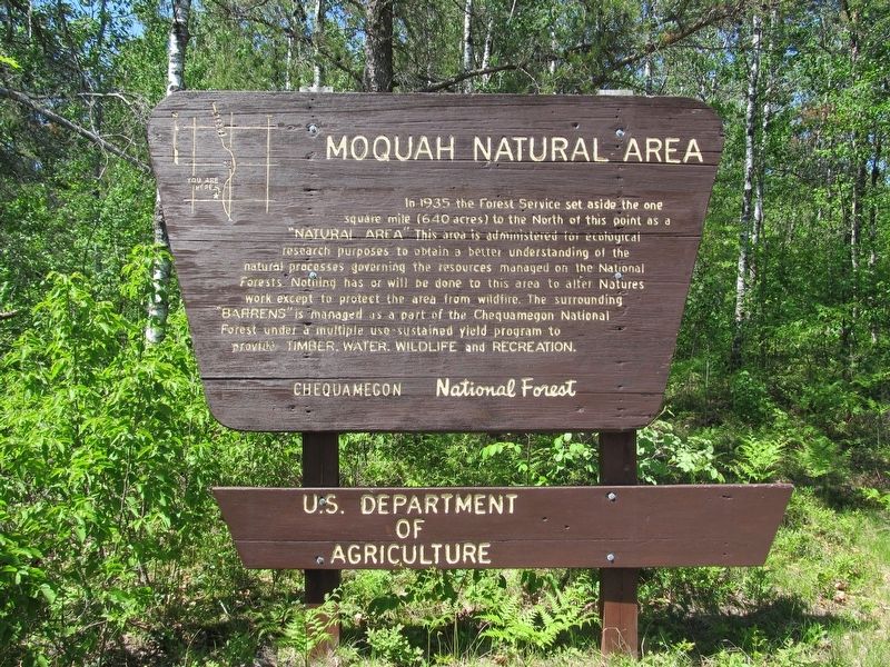 Moquah Natural Area Marker image. Click for full size.
