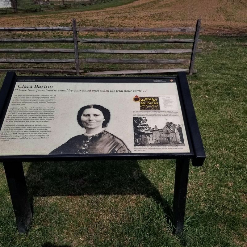 Clara Barton Marker. Click for full size. Clara Barton Marker image. Click for full size.