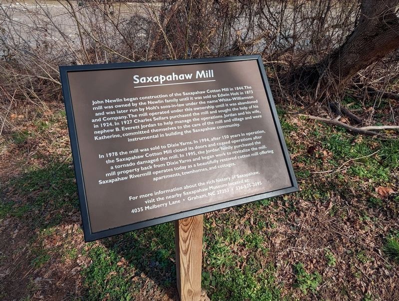 Saxapahaw Mill Marker image. Click for full size.