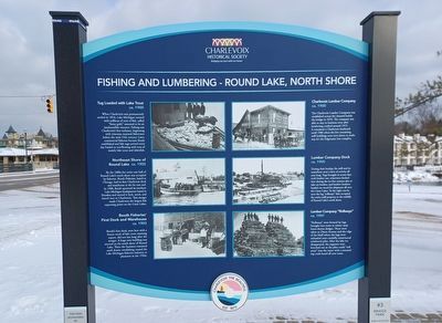 Fishing and Lumbering - Round Lake, North Shore side of marker image. Click for full size.
