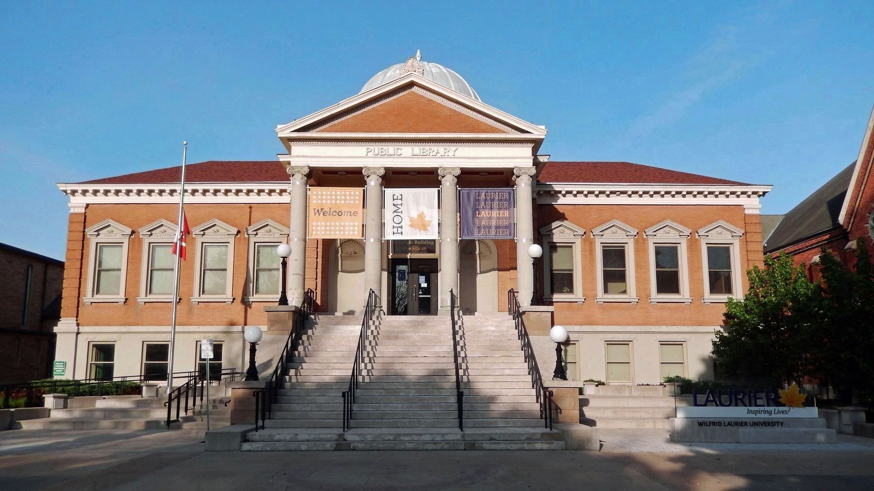 Wilfred Laurier University Carnegie Building (<i>west elevation</i>) image. Click for full size.